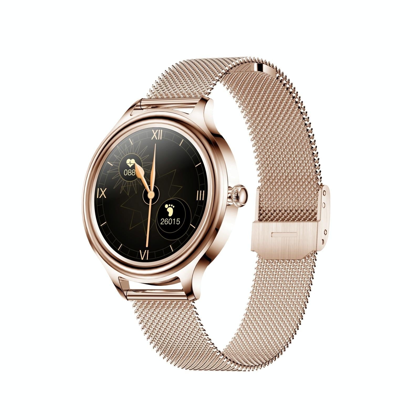 1.09 Inch Hd Colour Screen Bluetooth 5.0 Ip68 Waterproof Smart Watch Sleep & Heart Rate Monitor Blood Oxygen Tracking Steel Strap - Silver 3