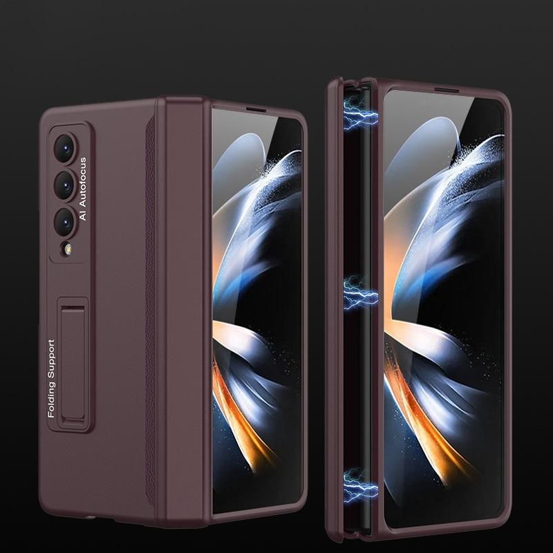 For Samsung Galaxy Z Fold4 5G Foldable Magnetic Hinged Case - Grey 11