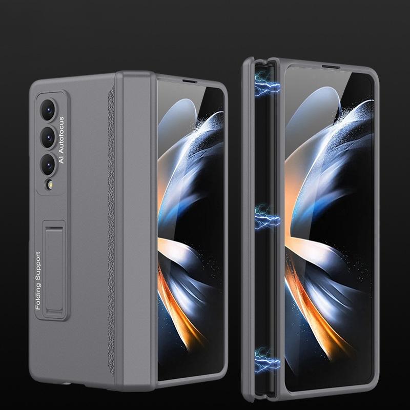 For Samsung Galaxy Z Fold4 5G Foldable Magnetic Hinged Case - Grey 12