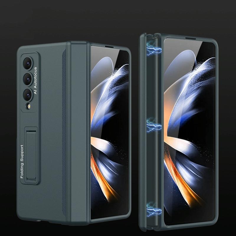 For Samsung Galaxy Z Fold4 5G Foldable Magnetic Hinged Case - Grey 14