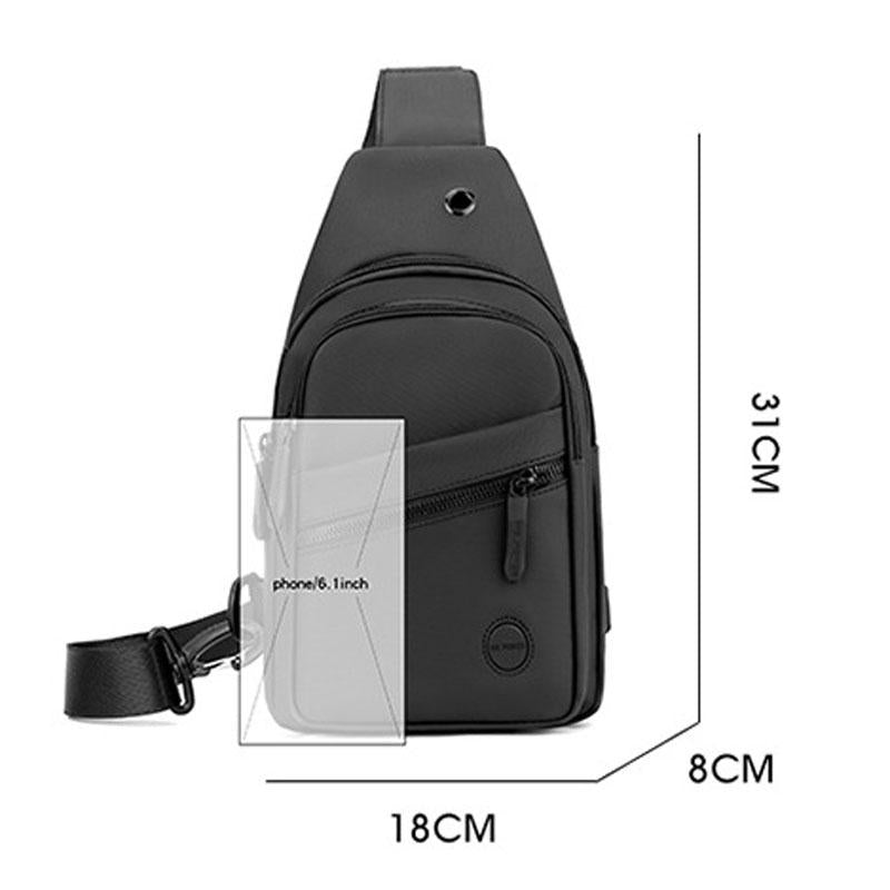 Outdoor Chest Bag For Men Crossbody Shoulder Bag For Daily Use - Grey 5