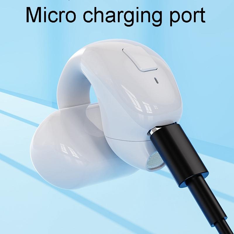 Wireless Clip-on Bluetooth Earphone for Sports and Gaming - White 10