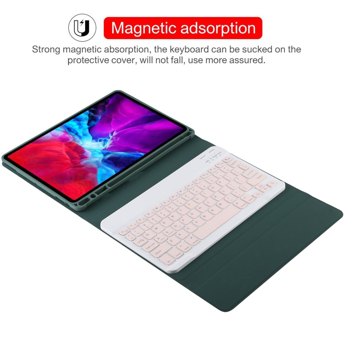 Bluetooth Tablet Case For Ipad Pro 11 With Detachable Microfiber Leather Pen Slot & Holder - Black 7