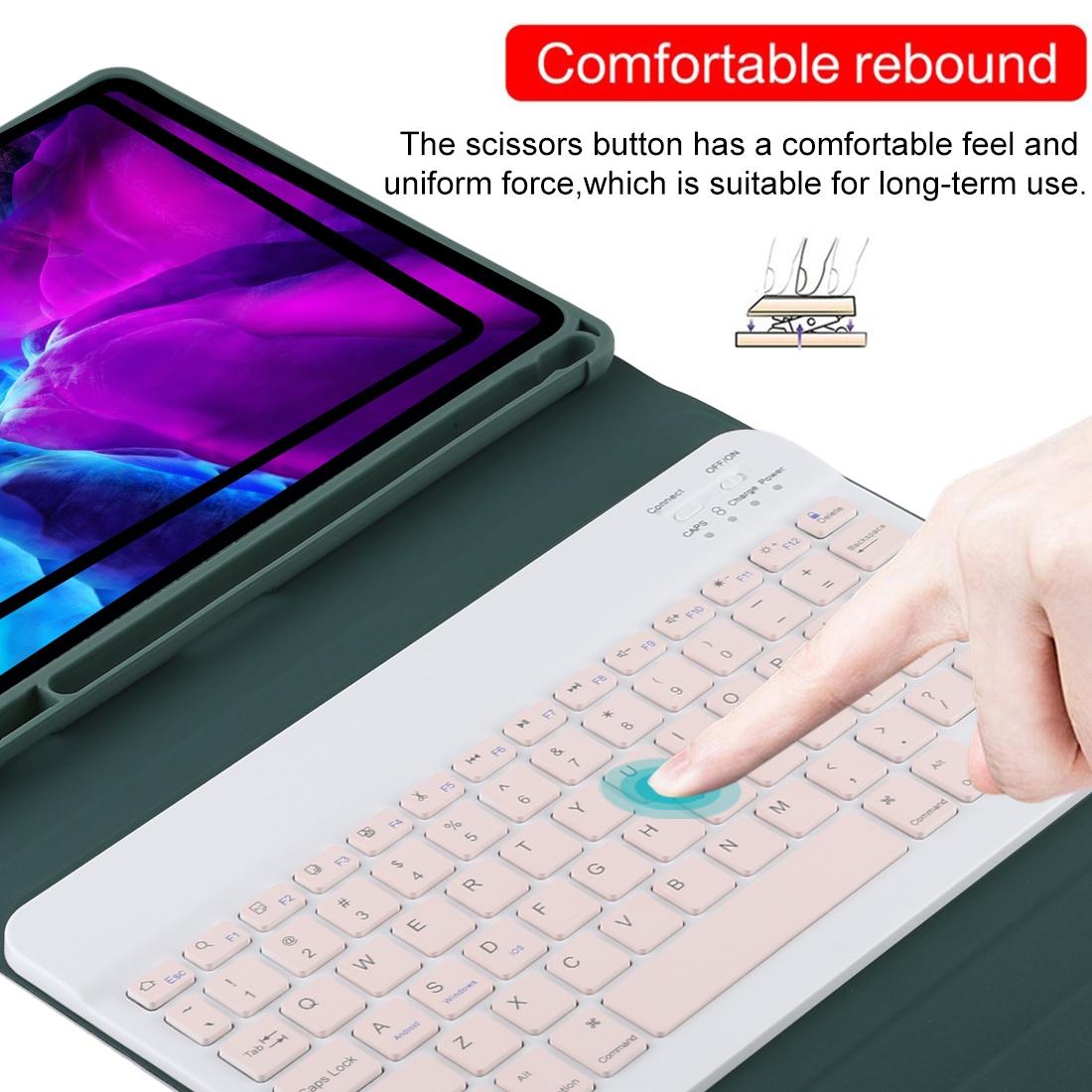 Bluetooth Tablet Case For Ipad Pro 11 With Detachable Microfiber Leather Pen Slot & Holder - Black 9