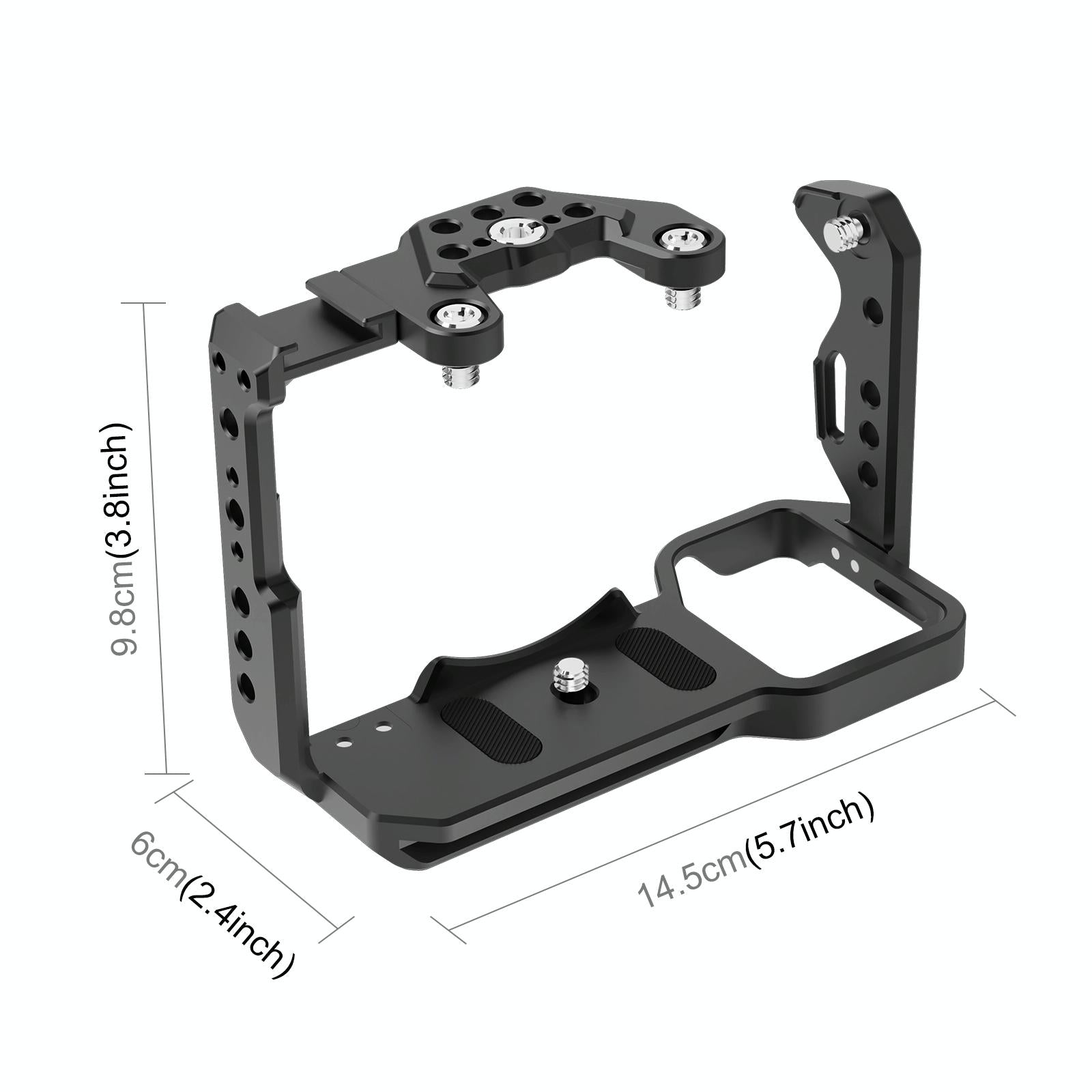 Camera Cage With Nota Slider - Metal Stabilizer Rig Black for Sony Ilme-Fx30 / Fx3 3