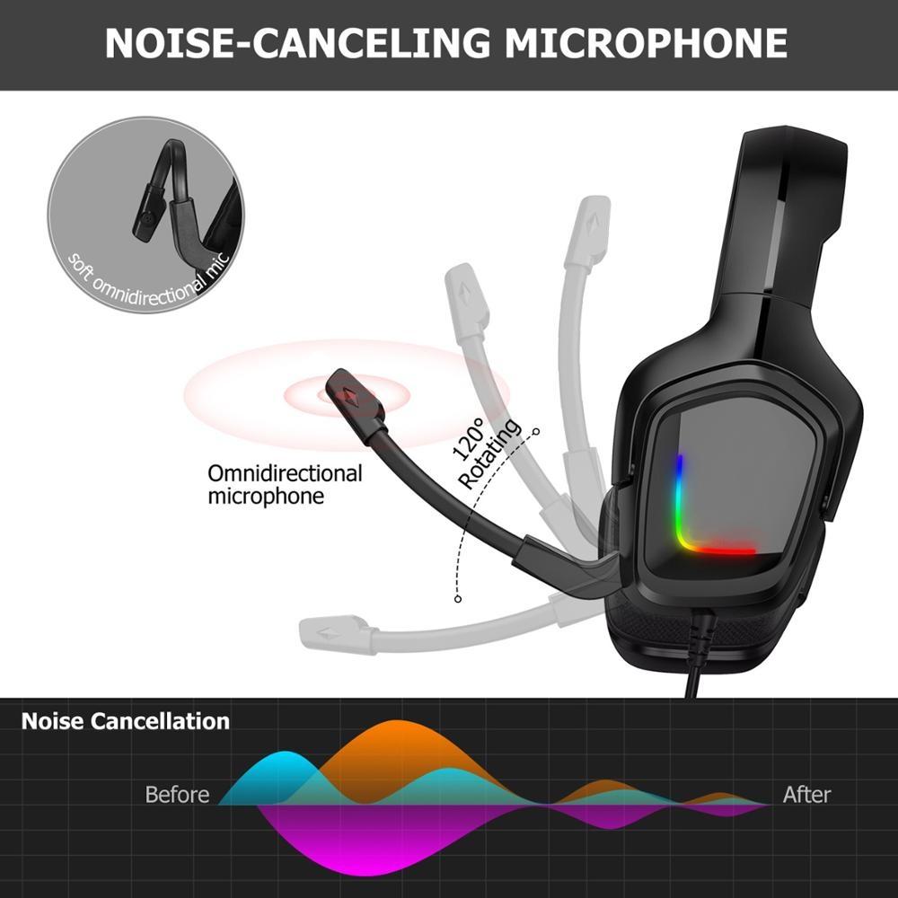 Rgb Gaming Headset With Mic For Xbox / Laptop Black 5
