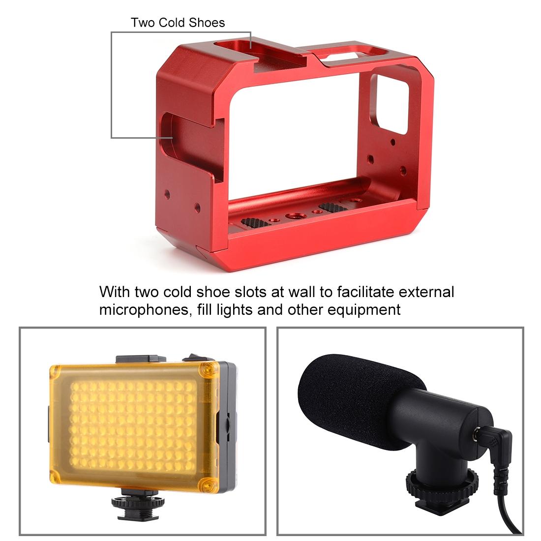 Aluminum Frame Cage for Insta360 one r with Cold Shoe and Tripod Base - Black 7
