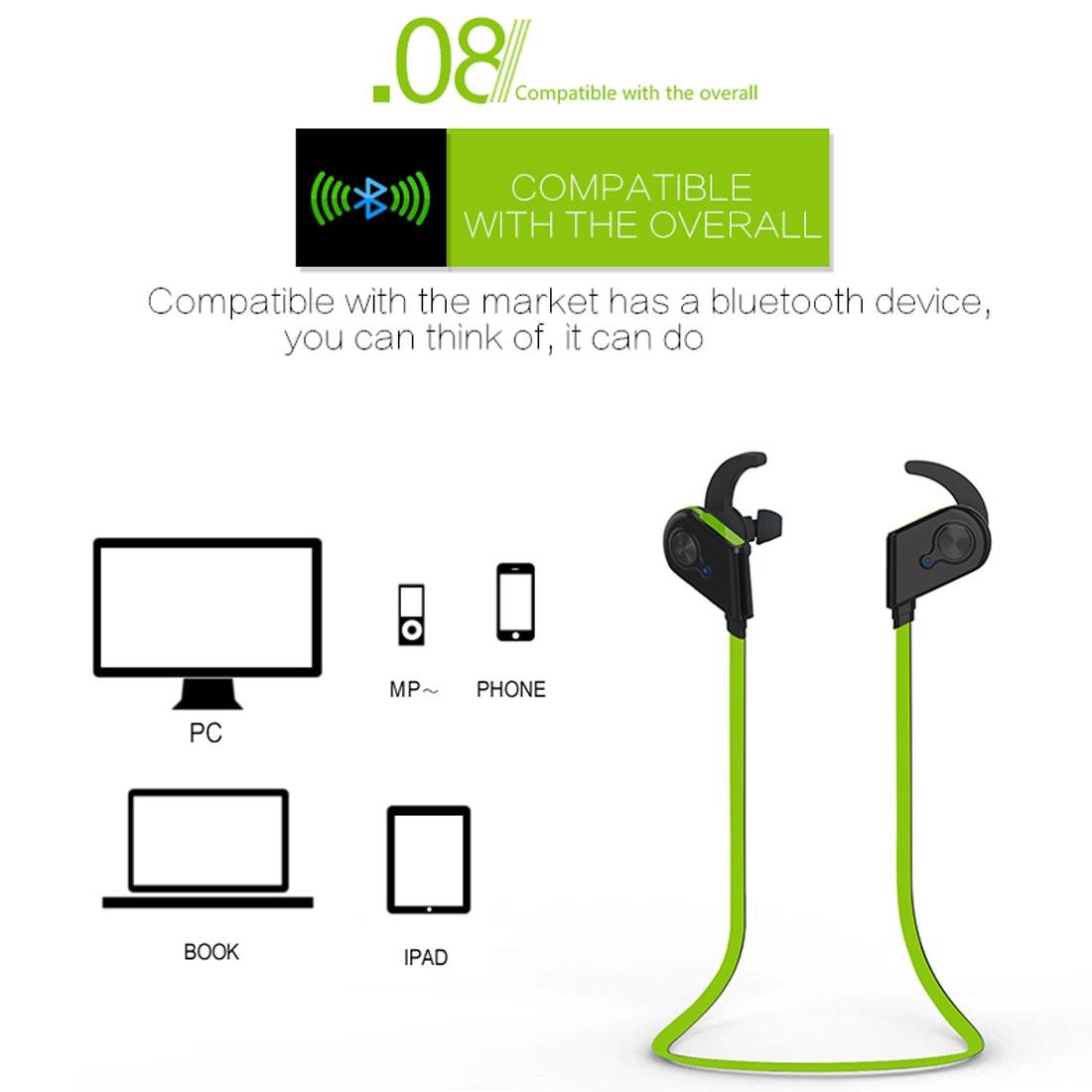 Wireless Bluetooth In-ear Headset with Magnetic Switch & Indicator Light - Black 5