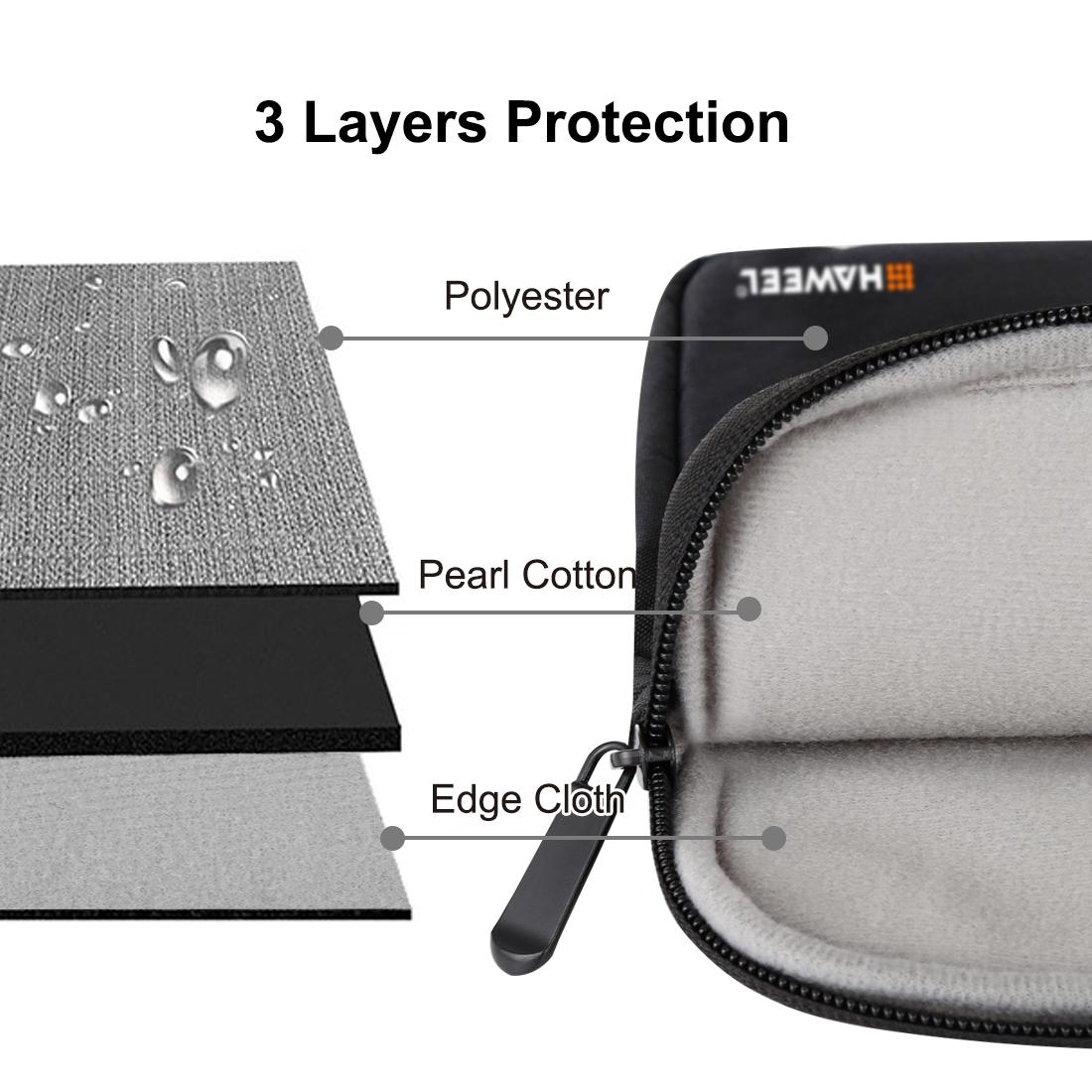 Zipper Sleeve Briefcase for Macbook Samsung Sony Dell Alienware Chuwi Asus Hp Laptops and Tablets - Black 6