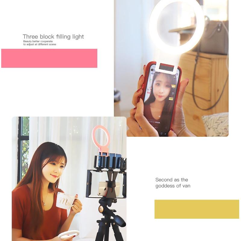 Xj18 Live Self-timer Led Fill Light - Perfect for Live Streaming - Black 7