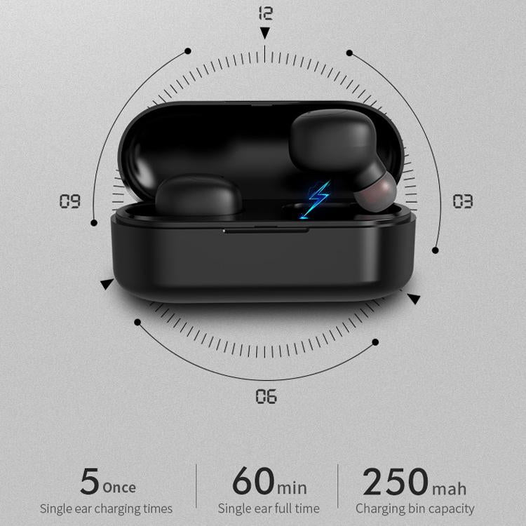 Wireless Sports Bluetooth Earphones - Binaural Stereo Black 5