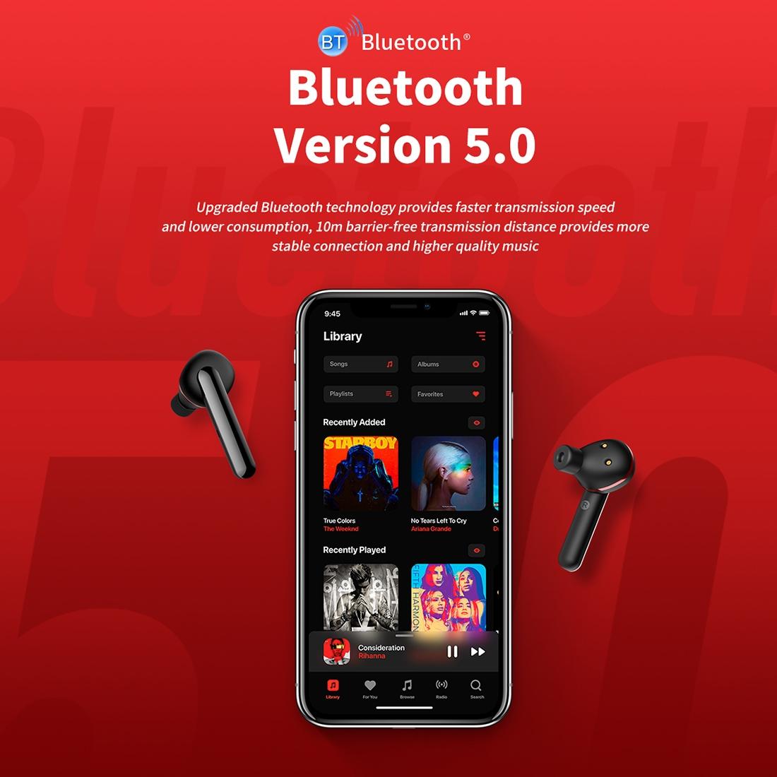 Waterproof Wireless Bluetooth Earphones - Stereo 5.0 - Black 15