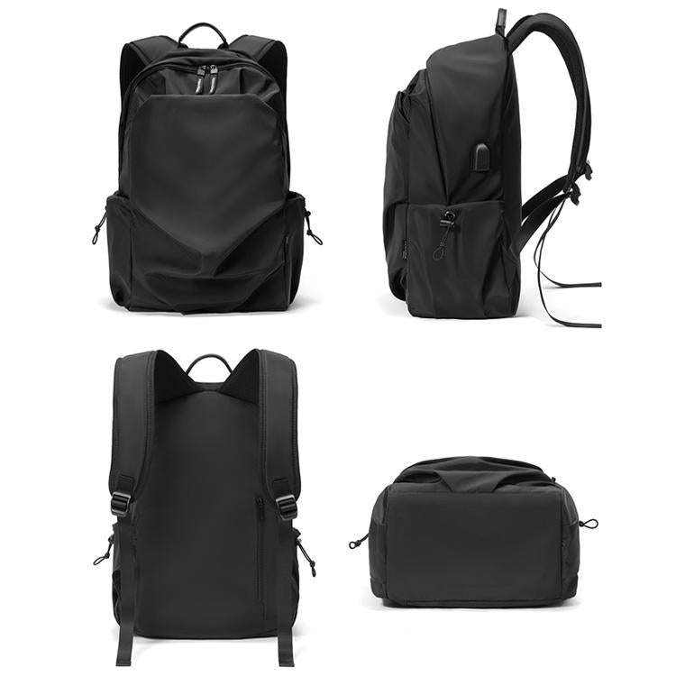 Multifunctional Oxford Laptop Backpack in Black 3