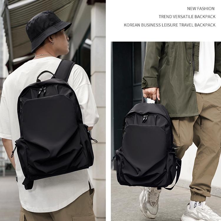 Multifunctional Oxford Laptop Backpack in Black 8