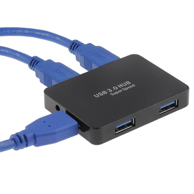 4-Port Usb 3.0 Hub + 60Cm Cable Fast Data Transfer - Black 3
