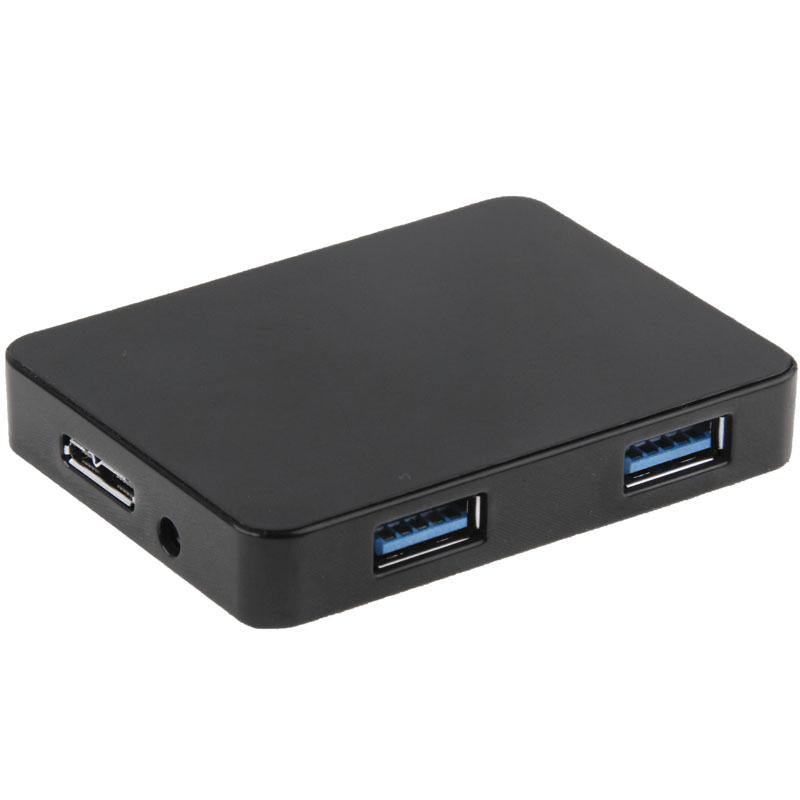 4-Port Usb 3.0 Hub + 60Cm Cable Fast Data Transfer - Black 4