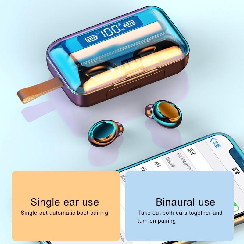 Jerry Solution Touch Bluetooth Earphones with Magnetic Charging Box - F9-5c 3