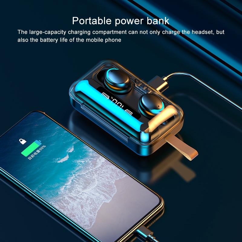 Jerry Solution Touch Bluetooth Earphones with Magnetic Charging Box - F9-5c 10