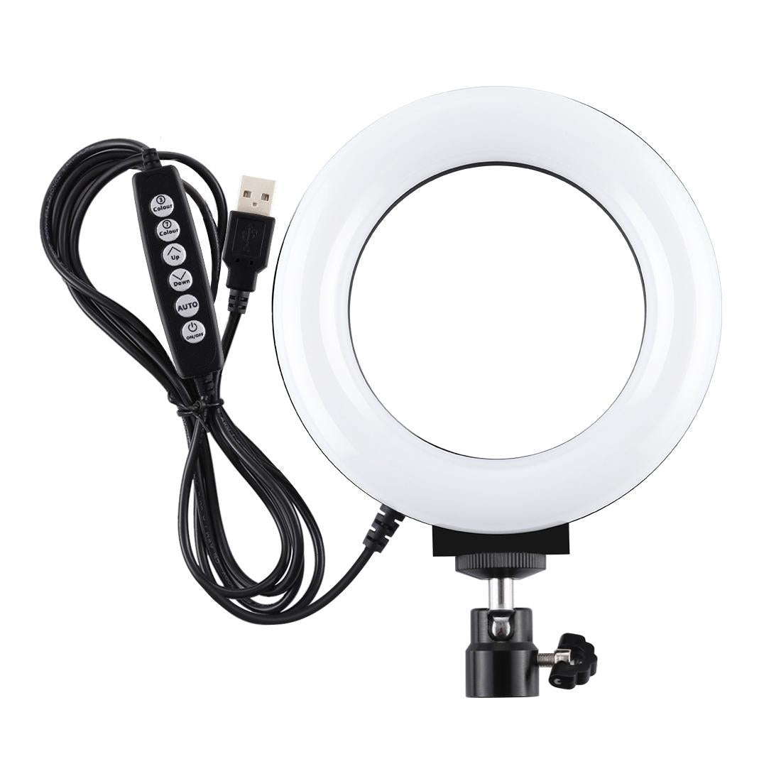 10 Mode Rgbw Led Ring Light with Tripod and Ball Head - 4.7 Inch Curved Surface - Black 14