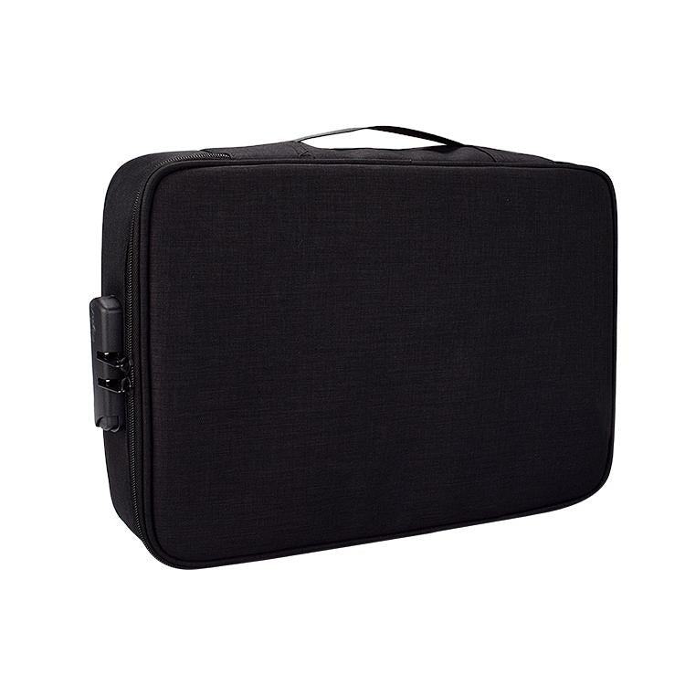 Waterproof Multi-layer Laptop Bag with Password Lock - Black 15