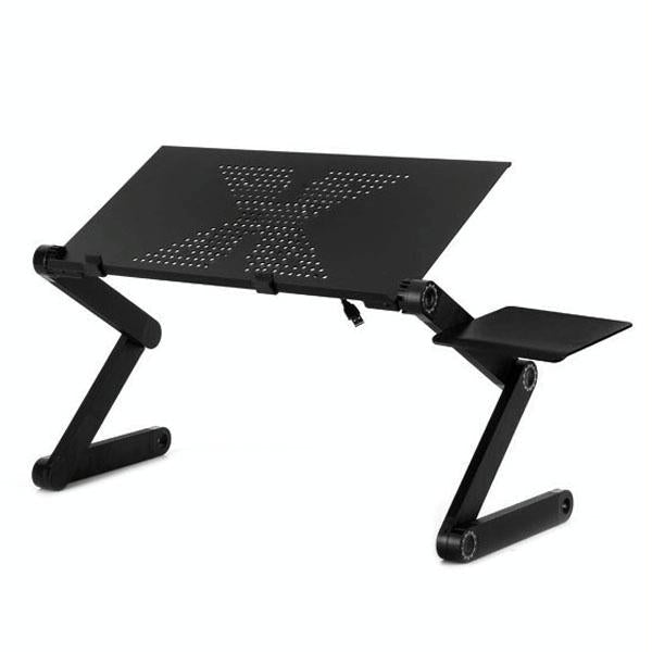 Adjustable Foldable Laptop Stand - Portable 360 Degree Aluminum - Black 3