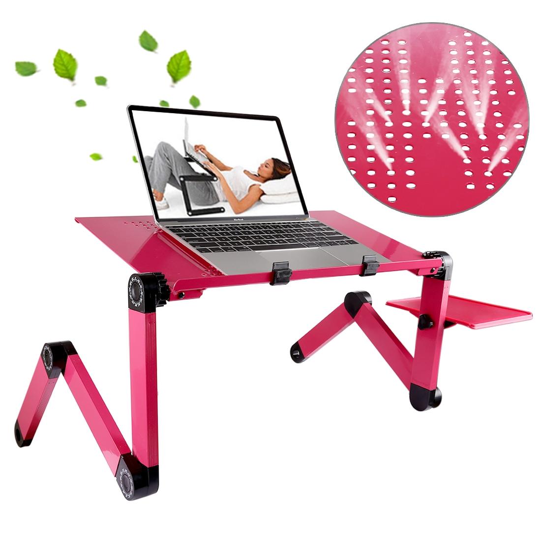 Adjustable Foldable Laptop Stand - Portable 360 Degree Aluminum - Black 10