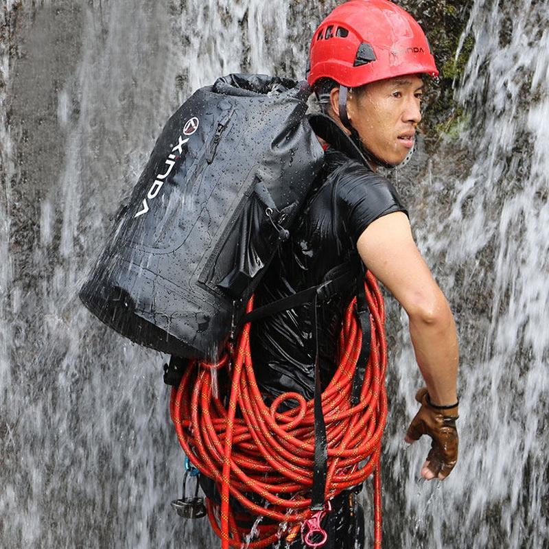 Waterproof Upstream Storage Shoulder Bag L For Mountaineering - Black