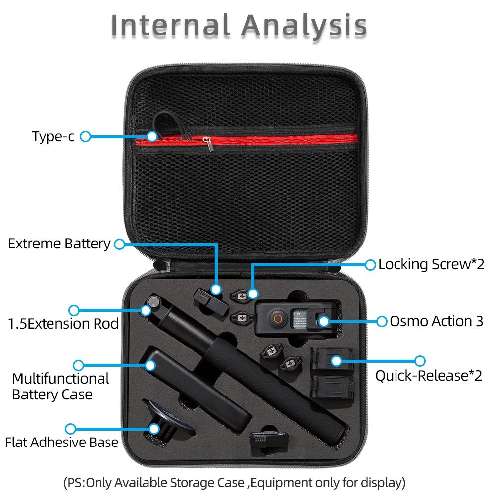 Dji Action Carrying Case - 3 Sizes Available - Black 6