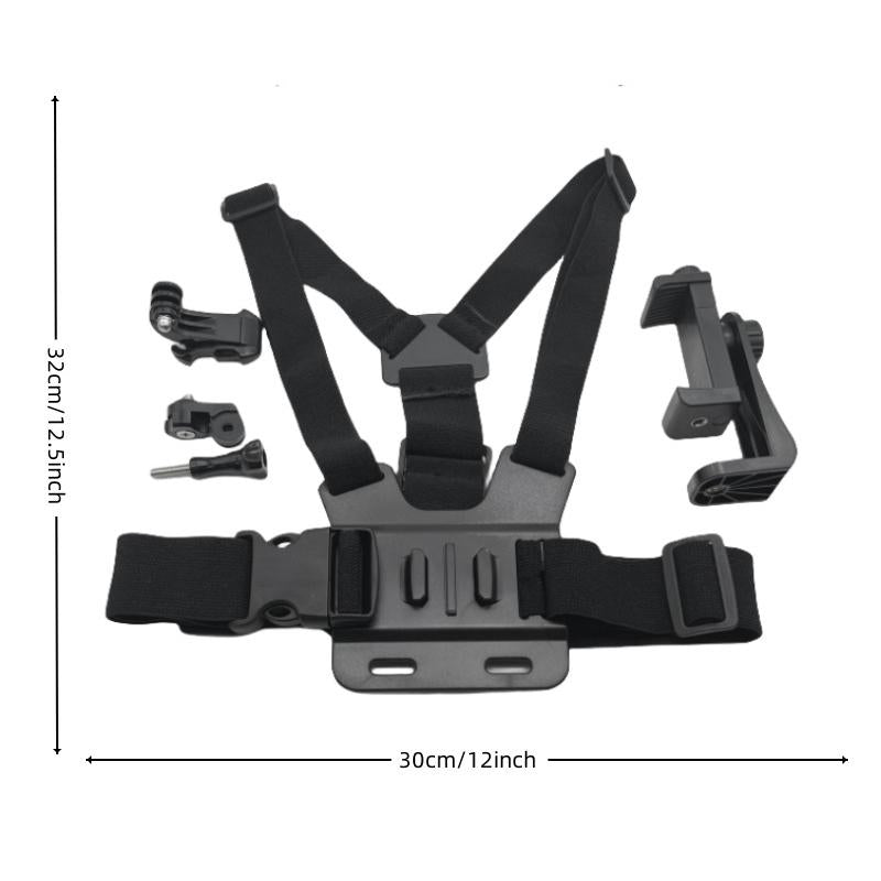 Adjustable Body Mount Belt with Phone Clamp for Action Cameras and Smartphones 3