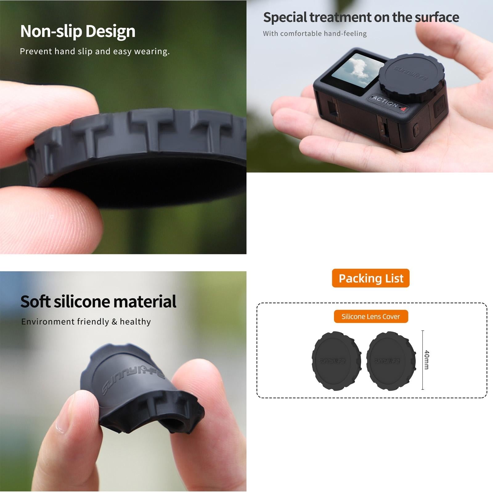 2-pack Camera Lens Cap for Dji Action 3 / 4 - Scratch Resistant 7