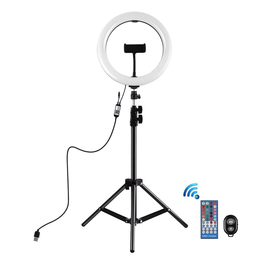 10.2 Rgbw Led Ring Light Kit with Tripod Remote and Phone Clamp 3