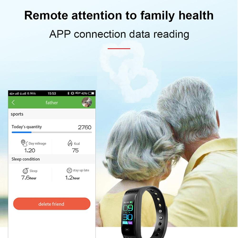 Smart Bracelet With Call Reminder Heart Rate & Sleep Monitoring - Ip67 Waterproof - Black 5