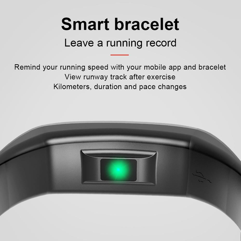 Smart Bracelet With Call Reminder Heart Rate & Sleep Monitoring - Ip67 Waterproof - Black 12