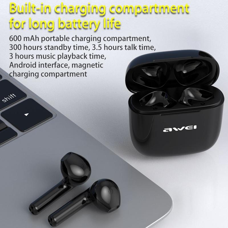 Wireless Sports Headset with Charging Case - T26 Tws Bluetooth V5.0 - Black 5