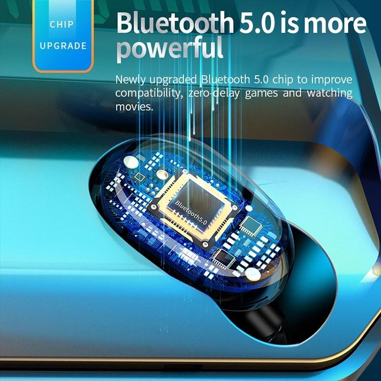 Wireless Bluetooth 5.0 Earbuds with Touch Display & Charging Case - Black 6