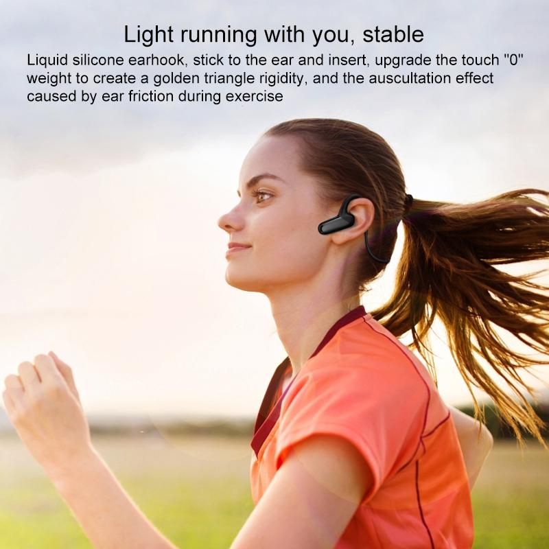 Waterproof Bone Conduction Bluetooth Earphones 5.0 for Sports - Black 12