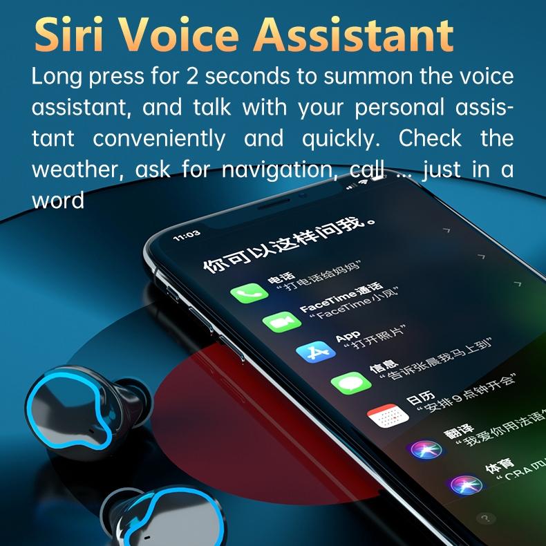 Wireless Bluetooth 5.0 Earphones with Digital Display and Flashlight 5