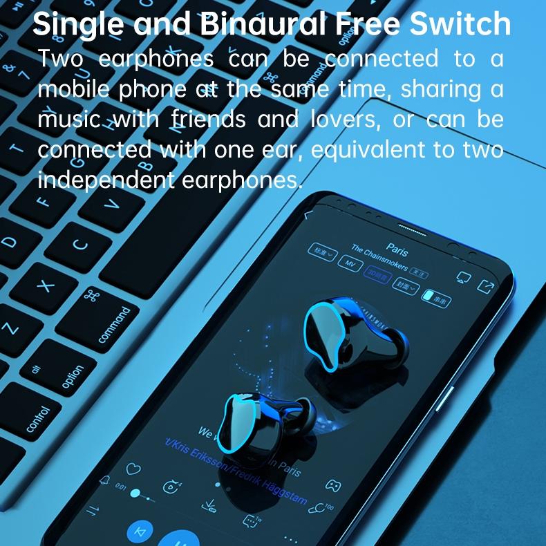 Wireless Bluetooth 5.0 Earphones with Digital Display and Flashlight 6