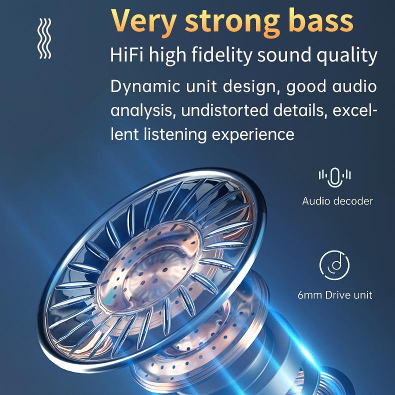 Wireless Bluetooth 5.0 Earphones with Digital Display and Flashlight 8
