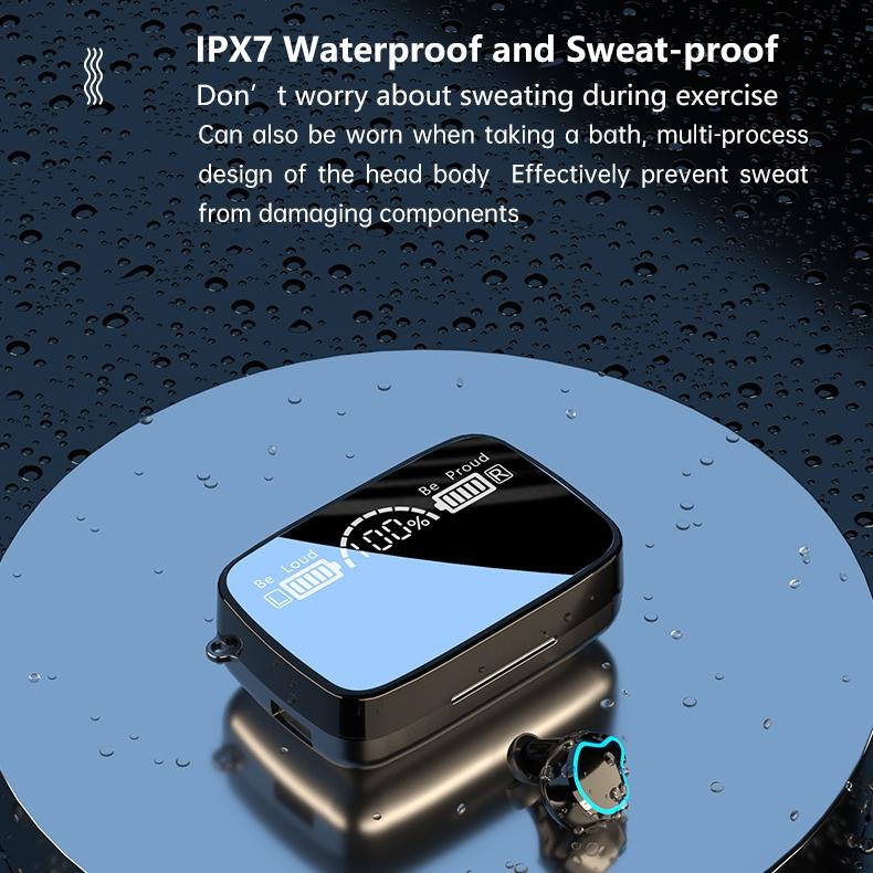 Wireless Bluetooth 5.0 Earphones with Digital Display and Flashlight 9