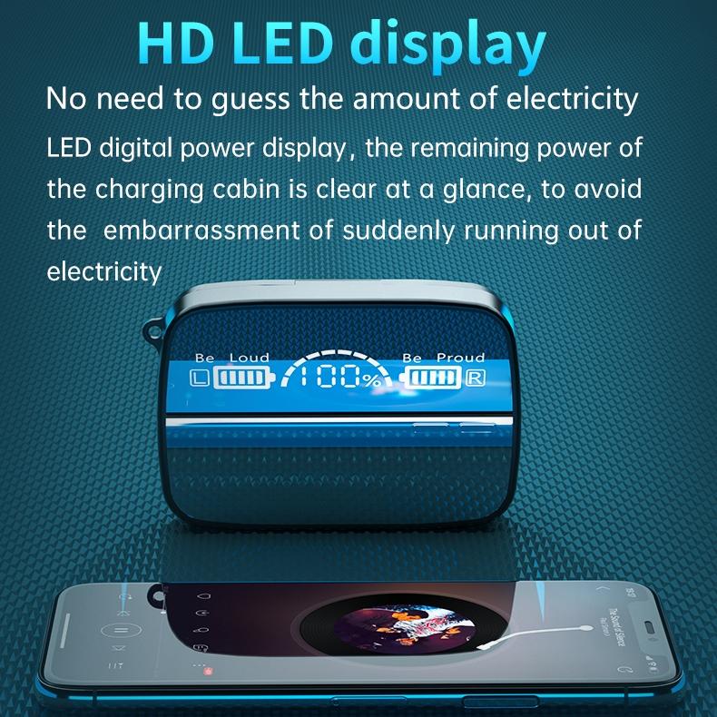 Wireless Bluetooth 5.0 Earphones with Digital Display and Flashlight 13