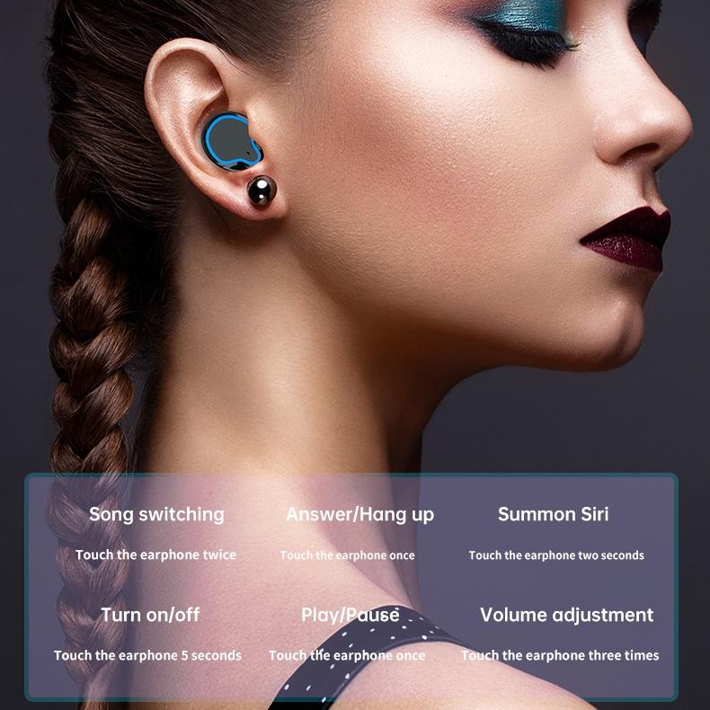 Wireless Bluetooth 5.0 Earphones with Digital Display and Flashlight 14