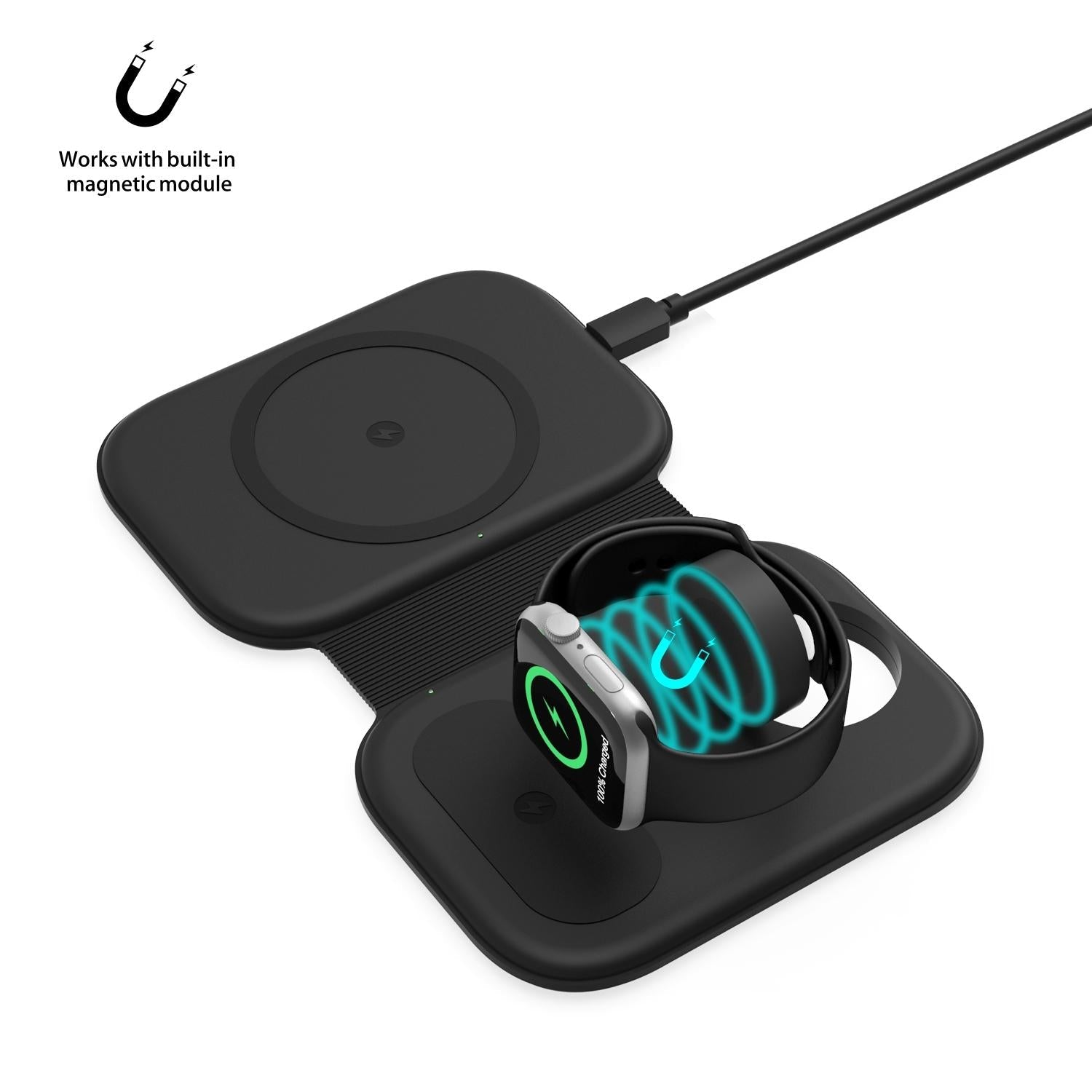 15W 3 In 1 Magnetic Wireless Charger For Iphone Apple Watch Airpods 6