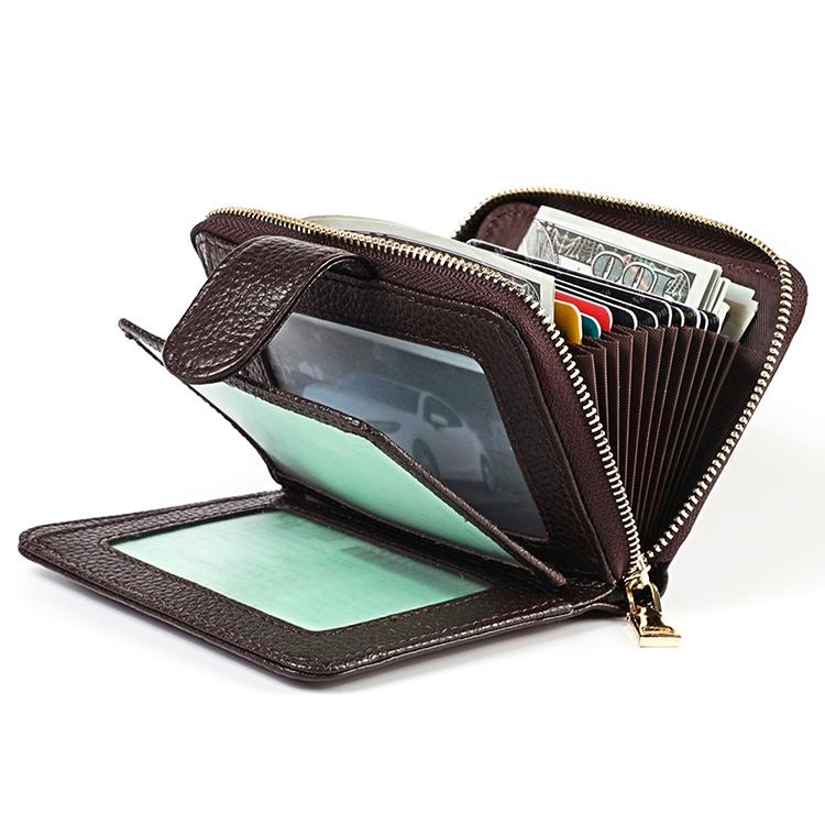 Men Anti-magnetic Leather Rfid Wallet - Black - Black 5
