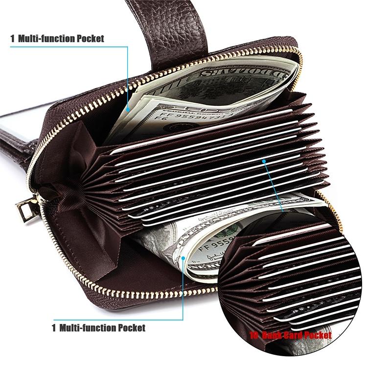 Men Anti-magnetic Leather Rfid Wallet - Black - Black 7