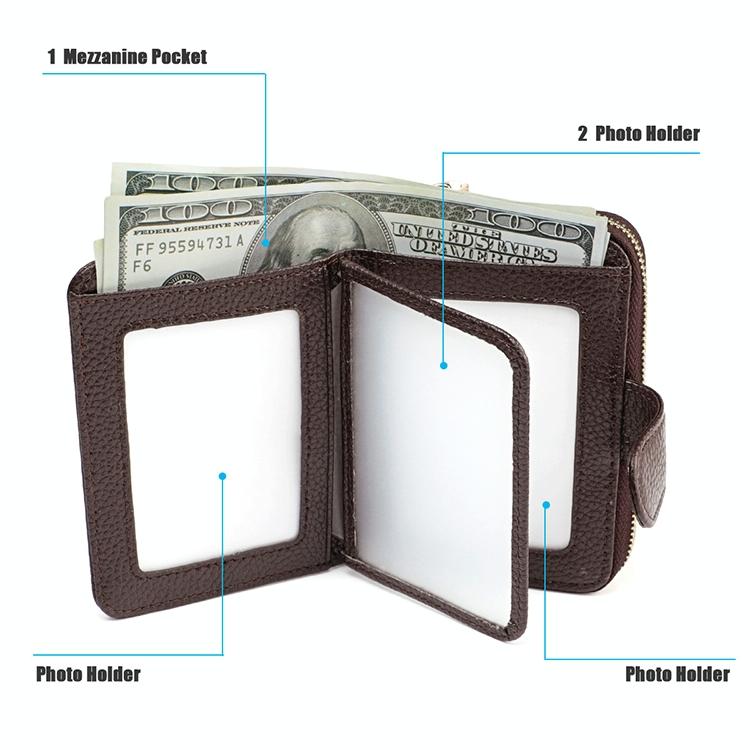 Men Anti-magnetic Leather Rfid Wallet - Black - Black 14