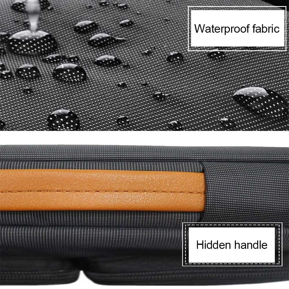 Waterproof Nylon Laptop Handbag with Trolley Strap - Fits 15-15.6 Laptops - Black 9