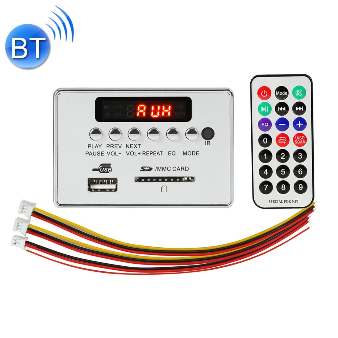 Car Mp3 Player Board With Bluetooth Fm Radio Sd / Usb / Aux Remote - Black 11