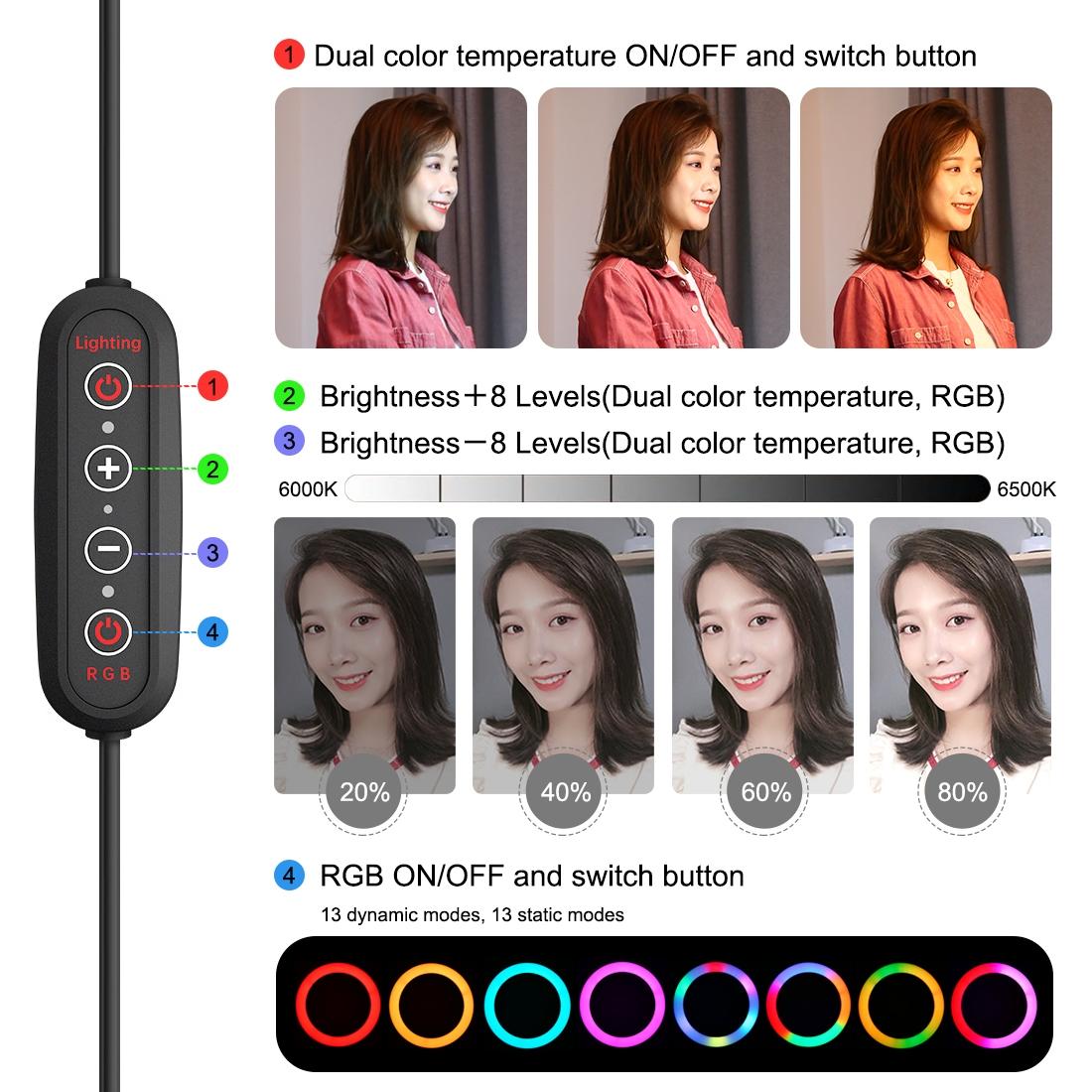 10.2 Marquee Led Beauty Light with Tripod and Remote Control 7