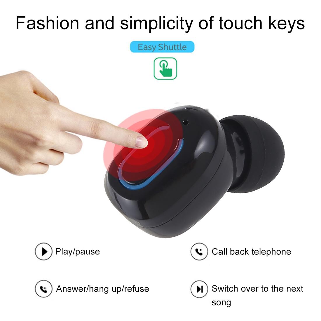 Wireless Stereo Bluetooth Earphones with Charging Case -tws Dazzling - Black 6